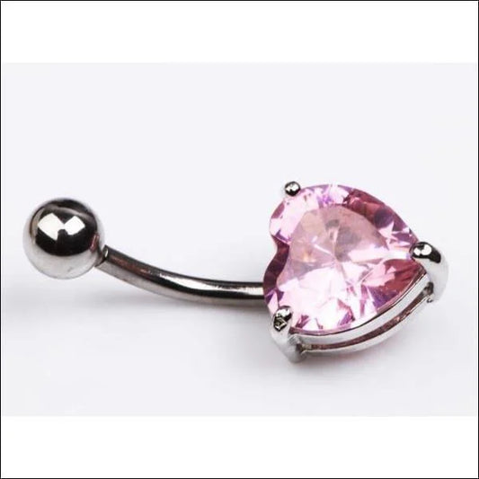 Roze Hart Navelpiercing Met Zilveren Bal Van Aramat Jewels