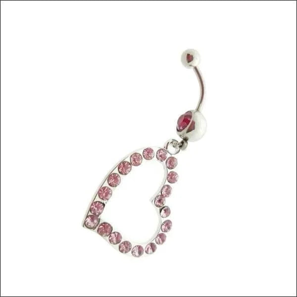 Roze Hart Navelpiercing Van 316l Chirurgisch Staal