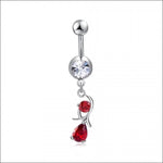 Navelpiercing Hanger Rode Zirkonia - Aramat Jewels