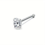 Diamond Stud Met Zilveren Post Van Aramat Jewels® In Recht Staafje Stijl