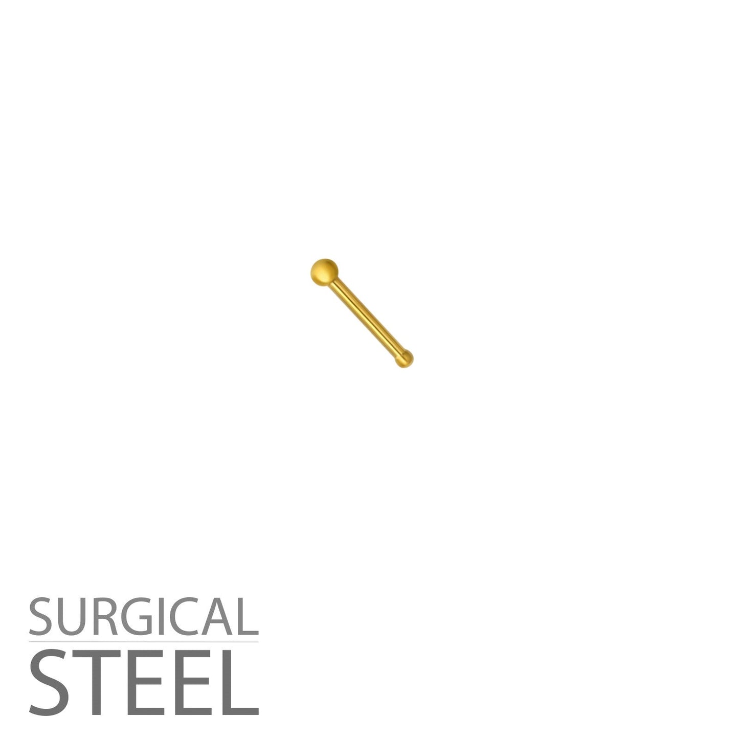 Logo Van Nieuw Medisch Ziekenhuis - Gouden Stalen Neuspiercing