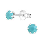 Sterling zilveren turquoise blauwe ope oorbellen