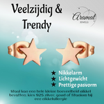 Ster oorstekers rosegoud staal – 7mm tijdloos