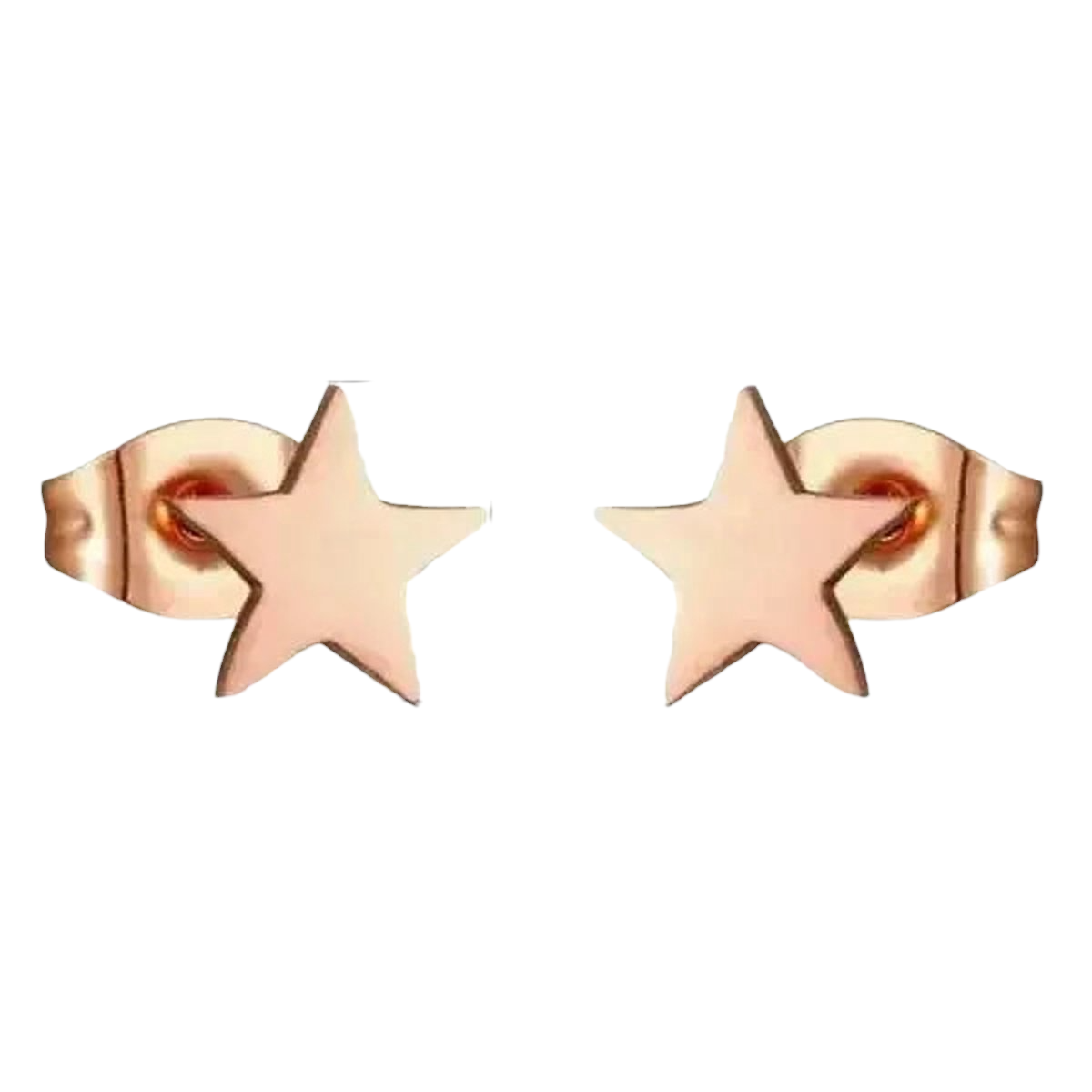 Ster oorstekers rosegoud staal – 7mm tijdloos