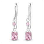 Roze topaas oorbellen - sterling zilver