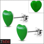 Oorbellen met groen hart