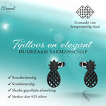 Stalen Oorbellen Ananas - Zomerse Accessoires