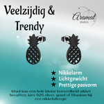 Stalen Oorbellen Ananas - Zomerse Accessoires