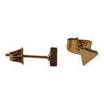 Stalen Oorbellen Driehoek Goudkleur – 5mm