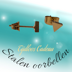 Stalen Oorbellen Driehoek Goudkleur – 5mm