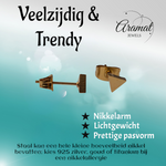 Stalen Oorbellen Driehoek Goudkleur – 5mm