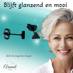 Stalen Oorbellen Driehoek Zwart – 5mm