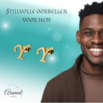 RVS Letter Y Oorbellen Goudkleurig – Initiaal