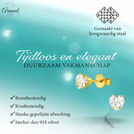 Zirkonia Hart Oorbellen Goudkleur – 5mm