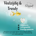 Zirkonia Hart Oorbellen Goudkleur – 5mm