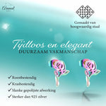 Rvs Rozen Oorbellen 10x6mm – Stijlvol Bloemdesign