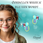 Stalen Oorbellen Ananas - Zomerse Accessoires