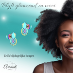 Stalen Oorbellen Ananas - Zomerse Accessoires