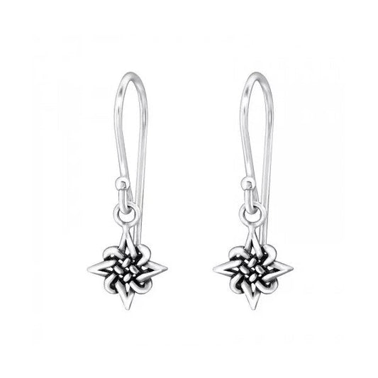 Zilveren Keltische Knoop Oorhangers - Aramat Jewels® Met Sterontwerp