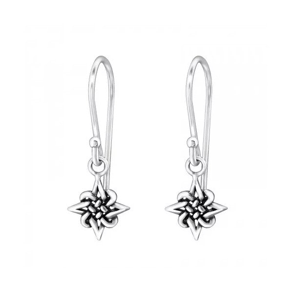Zilveren Keltische Knoop Oorhangers - Aramat Jewels® Met Sterontwerp