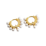 Zilveren Goldplated Pareloorknopjes Aramat Jewels® | Oorbellen