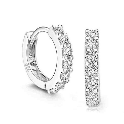 Zilveren Oorringetjes Met Zirkonia - Aramat Jewels® Diamanten Oorbellen