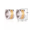 oor5785-Stalen bicolor oorringen 2 strepen-Aramat Jewels 