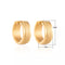 oor5795-Stalen sandblasted oorringen goudkleur mat-Aramat Jewels 