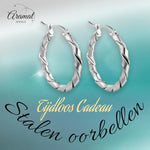 Gedraaide Stalen Creolen – 25mm of 45mm | Oorbellen