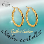 Gedraaide Stalen Creolen – 25mm of 45mm | Oorbellen