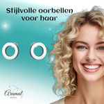 Open Cirkel Oorbellen Zilverkleur – 8mm