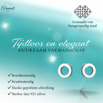 Open Cirkel Oorbellen Zilverkleur – 8mm