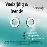 Open Cirkel Oorbellen Zilverkleur – 8mm