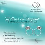 Open Cirkel Oorbellen Zilverkleur – 10mm