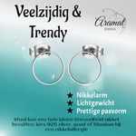 Open Cirkel Oorbellen Zilverkleur – 10mm