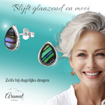 Zilveren Abalone Oorbellen 10x8 mm