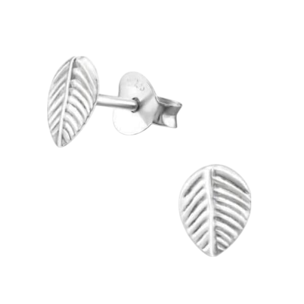 Zilveren Blaadje Oorbellen Antieklook – 7x5mm