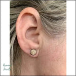 Oorbel Met Gouden Stud En Druzy Kristal 8mm