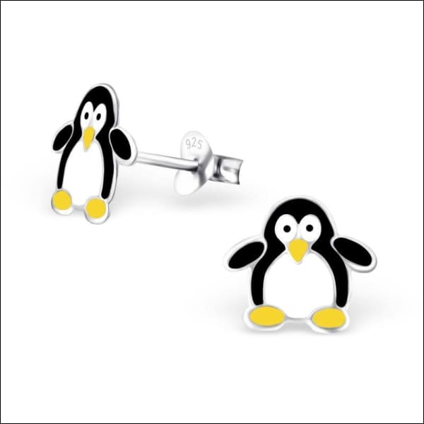 Zilveren Pinguïn Oorknopjes - Stijlvolle Must-have! Pinguin-11x10mm | Oorbellen