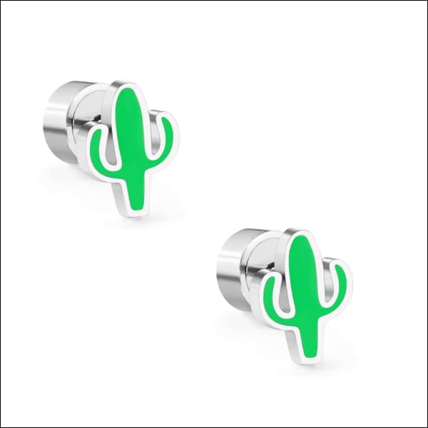 Kinder Oorstekers In Meerdere Kleuren - Aramat Jewels® Cactus Stud Earrings