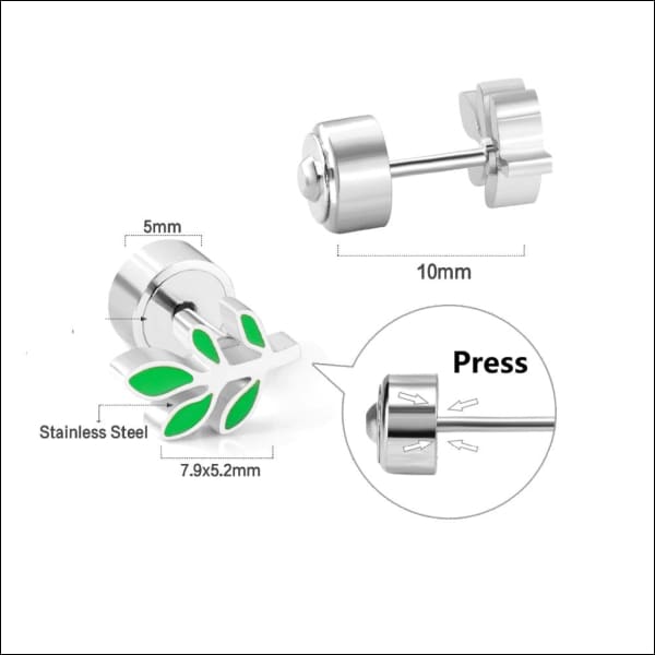 Kinder Oorstekers In Meerdere Kleuren En Modellen Van Aramat Jewels® Met Roestvrijstalen Schroeven Met Gro