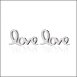 Love Oorbellen Staal - Vier de Liefde 12x6mm