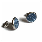 Stalen Kristal Oorstekers 10mm - Meerdere Kleurtjes Licht Blauw | Oorbellen