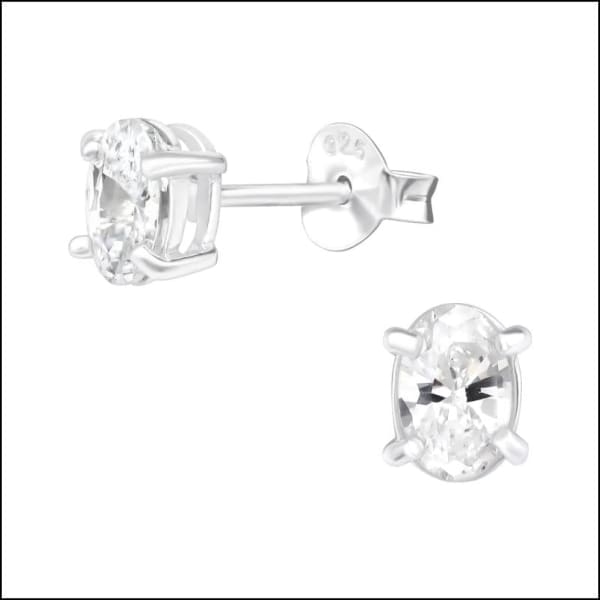 Zilveren Kristallen Oorbellen - Sterling Zilveren Cubic Oorbellen