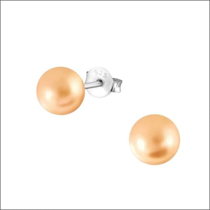 Gold Pearl Earrings Displayed As ’glanzende Zilveren Parel Oorbellen 6mm’