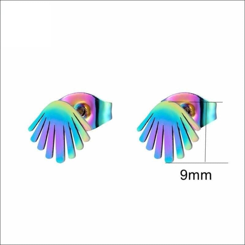 Prachtige Schelp Oorbellen Multikleurig