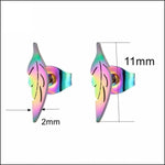 Een paar regenboogkleurige plastic oogballen