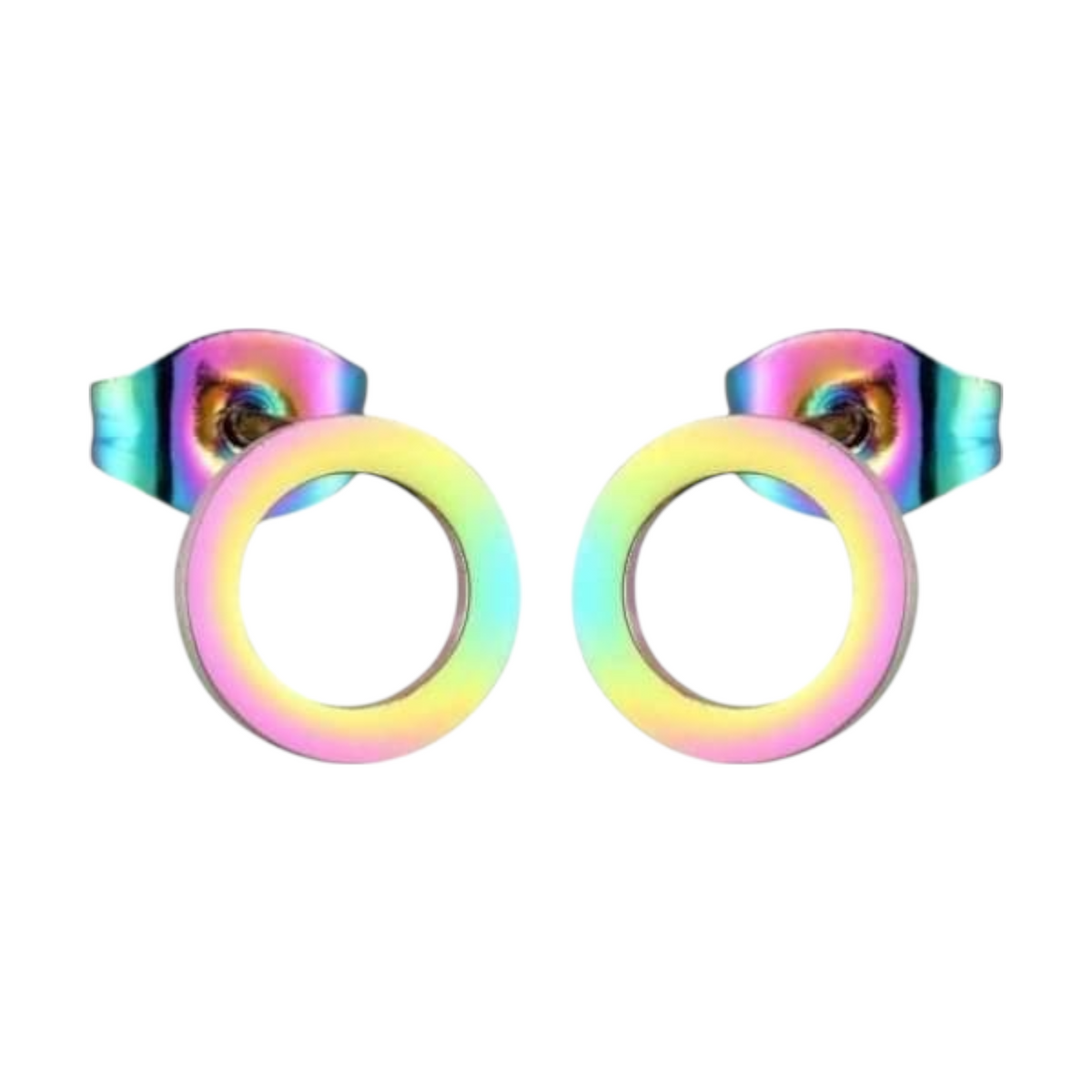 Open Cirkel Oorbellen Multikleur – 9mm