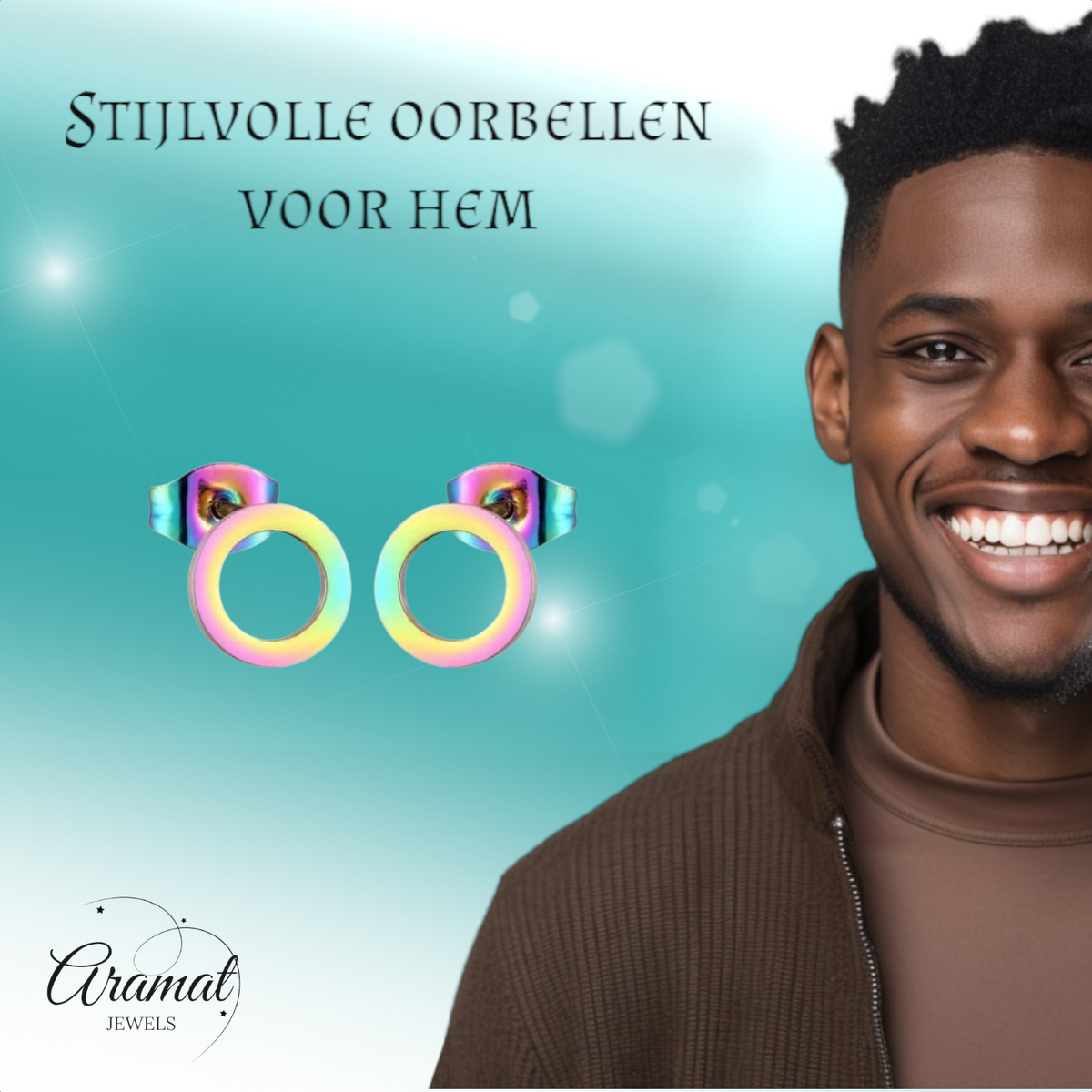 Open Cirkel Oorbellen Multikleur – 9mm