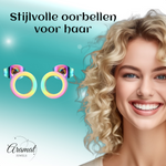 Open Cirkel Oorbellen Multikleur – 9mm